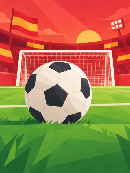 Past-tense football verbs, in Spanish path artwork